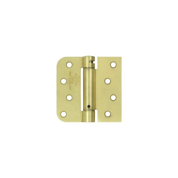 DSH4 Square Spring Hinge Brushed Brass, 10PK